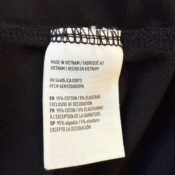 American Eagle Outfitters Mens USA Graphic Long Sleeve Tee Black XL Active Flex - Picture 6 of 9